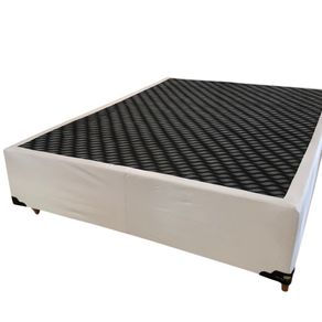 Base Para Cama Box Casal Universal Corino 138x188 Baflex - Branco