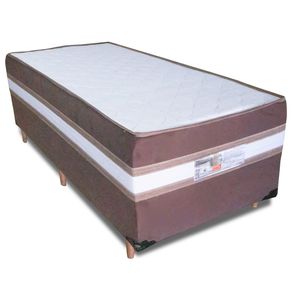 Cama Box Solteiro Conjugada Confort Max 88X188X53 Baflex - Marrom