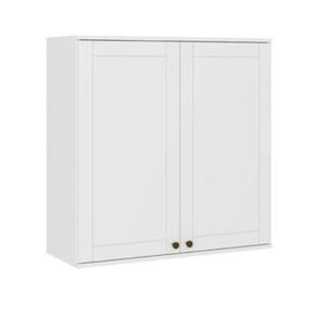 Armário de Cozinha Aéreo 2 Portas 80cm Branco Bella Carraro