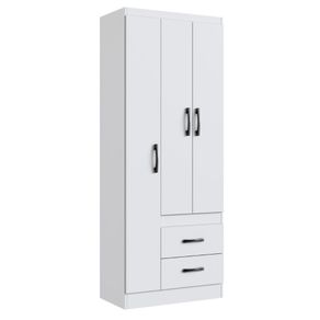 Guarda Roupa 3 Portas 2 Gavetas Branco Jequié 17503 Doripel Móveis